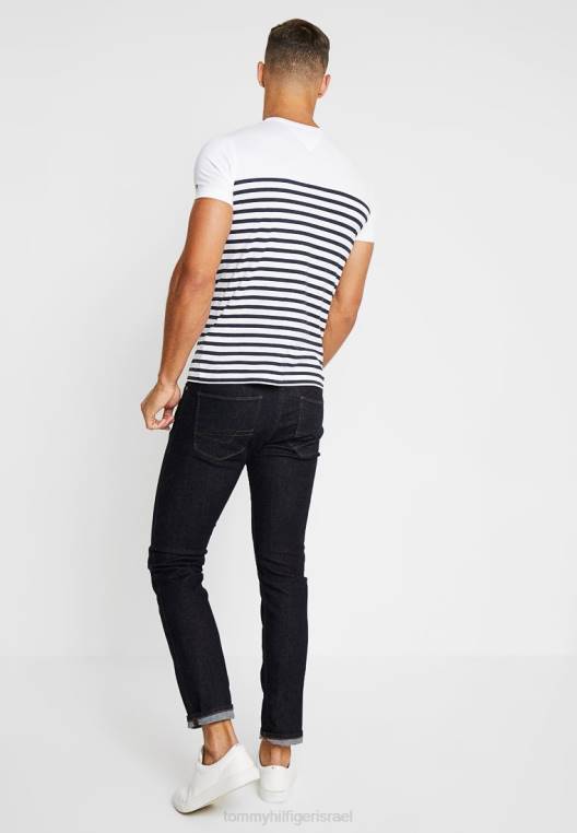 חולצת טריקו בהדפס טי ברטון NX203911 לבן Tommy Hilfiger