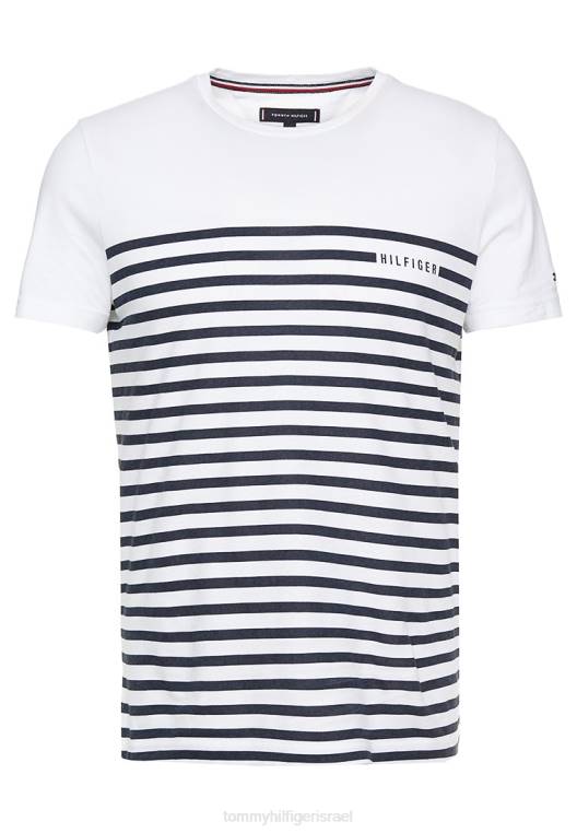 חולצת טריקו בהדפס טי ברטון NX203911 לבן Tommy Hilfiger