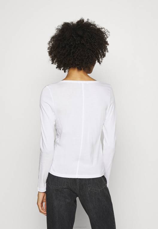 חלק עליון קלאסי עם שרוולים ארוכים NX203914 לבן Tommy Hilfiger