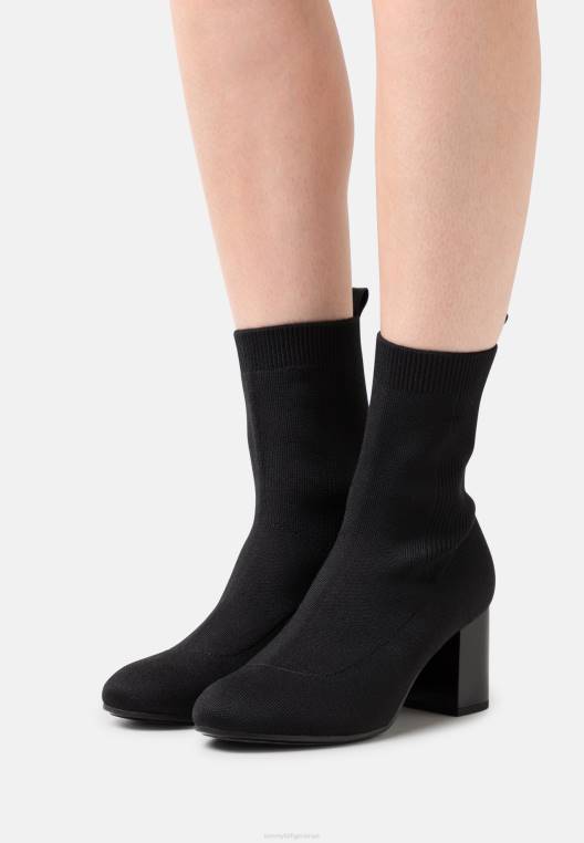 מגפוני גרב עם עקב גבוה לוגו קלאסי NX203916 שָׁחוֹר Tommy Hilfiger