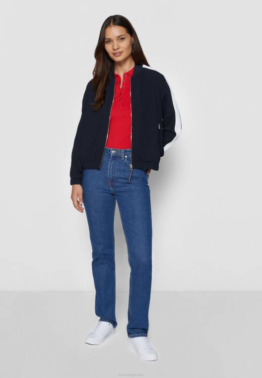 חולצת פולו עם שרוולים קצרים NX203943 אדום תפוח Tommy Hilfiger