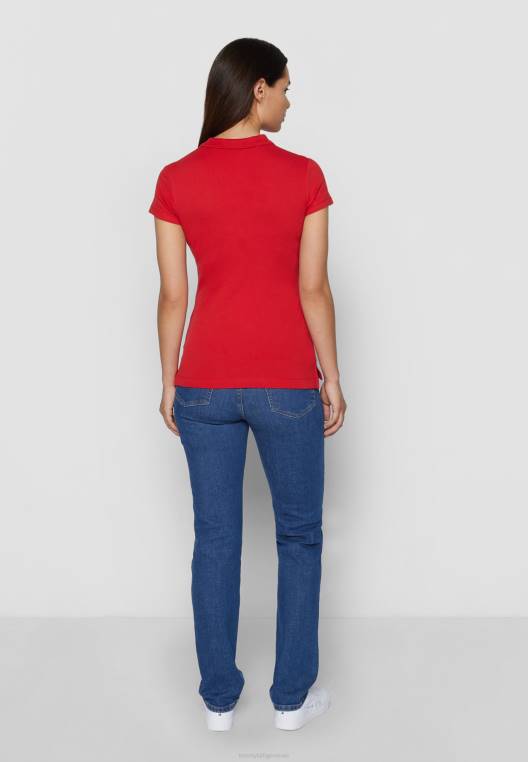 חולצת פולו עם שרוולים קצרים NX203943 אדום תפוח Tommy Hilfiger