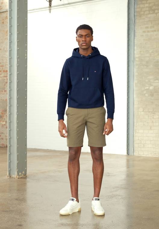 מכנסי חגורת הארלם NX203947 צבאי דהוי Tommy Hilfiger