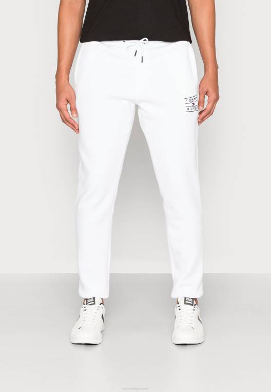 הדבקת לוגו מוערם לתחתונים של אימונית יוניסקס NX203952 לבן Tommy Hilfiger