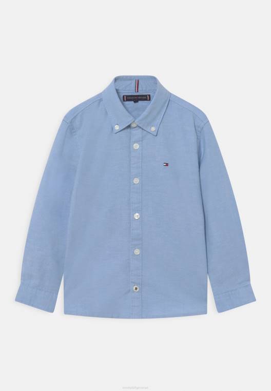חולצת אוקספורד מתיחה לבנים NX203953 כחול רגוע Tommy Hilfiger