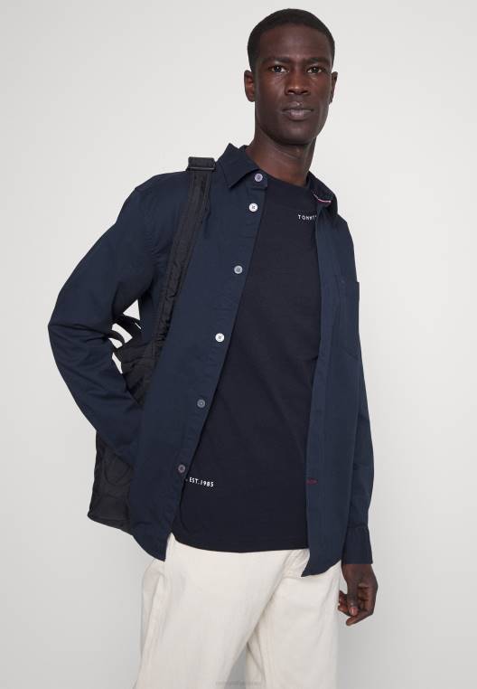 חולצה מדומה עם שרוולים ארוכים NX203960 שמיים מדבריים Tommy Hilfiger
