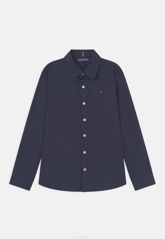 חולצה מוצקה NX203992 צי הדמדומים Tommy Hilfiger