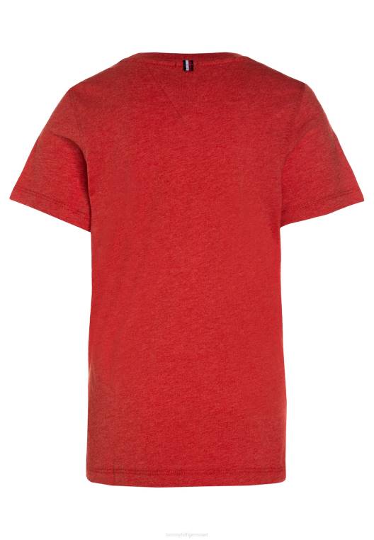 חולצת טריקו בסיסית לבנים NX204014 אברש אדום תפוח Tommy Hilfiger