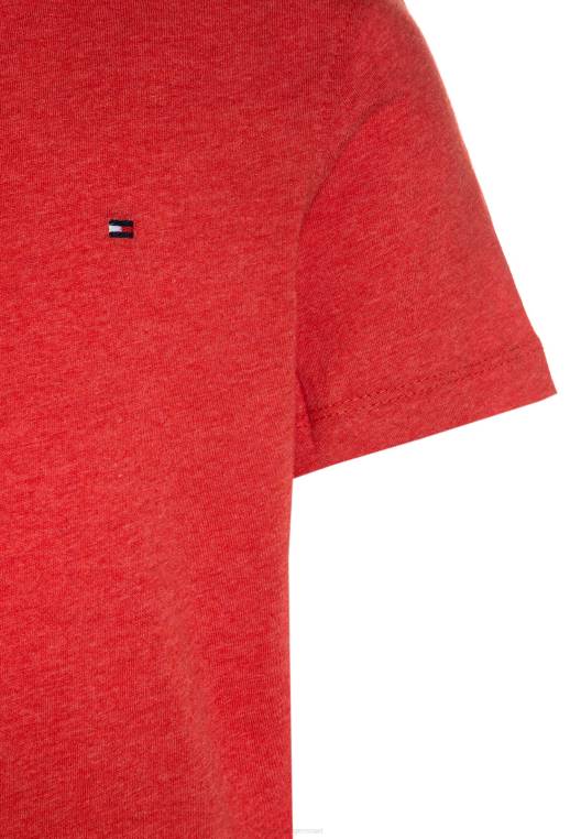 חולצת טריקו בסיסית לבנים NX204014 אברש אדום תפוח Tommy Hilfiger
