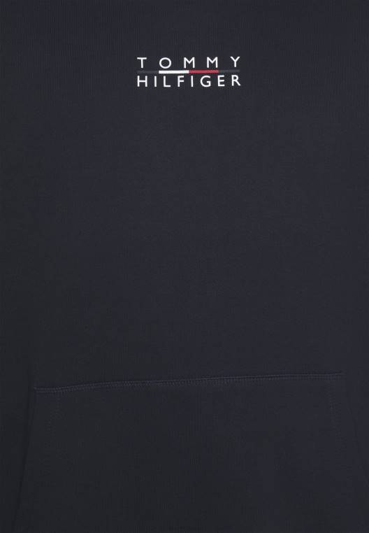 סווטשירט קפוצ'ון לוגו מרובע NX204023 שמיים מדבריים Tommy Hilfiger