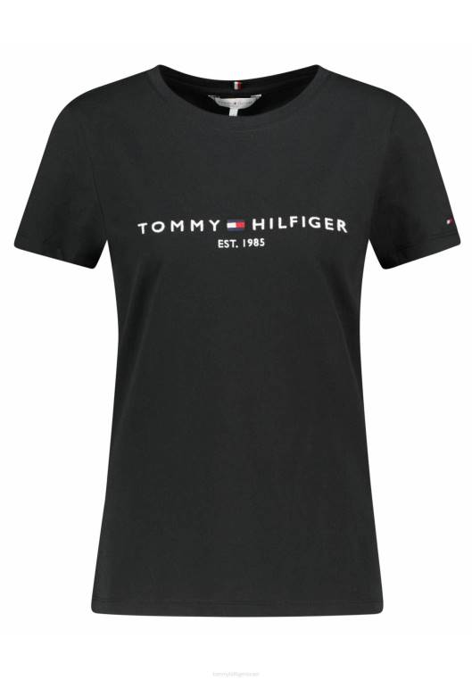 חולצת טריקו בהדפס מורשת NX204035 שווארץ Tommy Hilfiger