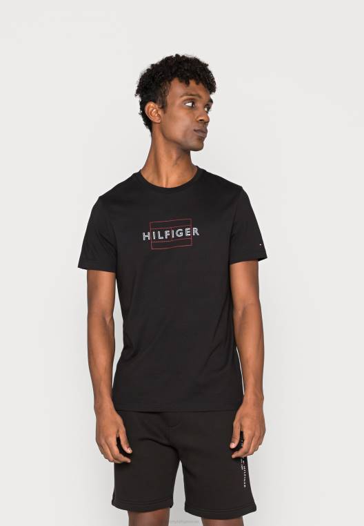 חולצת טי בהדפס דגל ליניארי NX204040 שָׁחוֹר Tommy Hilfiger