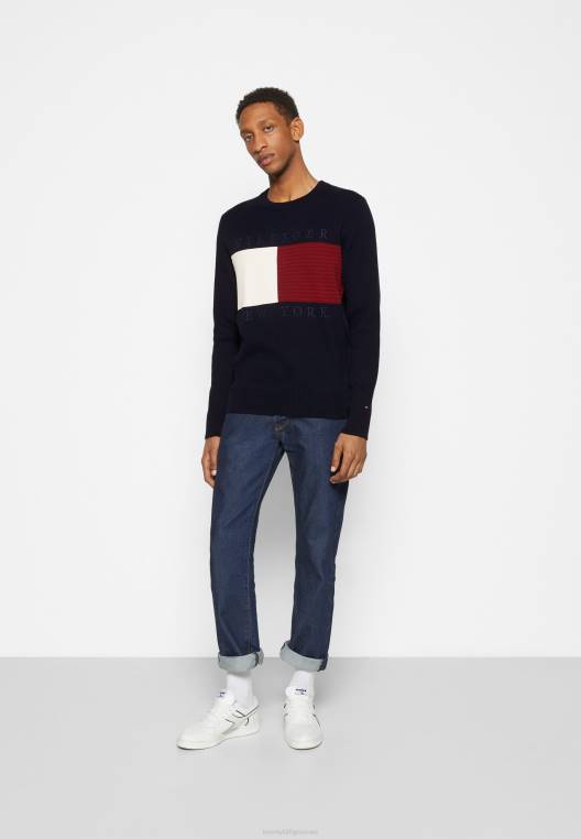 מגשר צוות דגל מבנה NX204043 שמיים מדבריים/אדומים/לבנים/כחולים Tommy Hilfiger