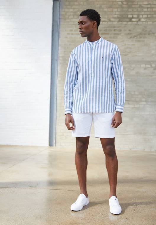 מכנסי חגורת הארלם NX204045 אופטי לבן Tommy Hilfiger