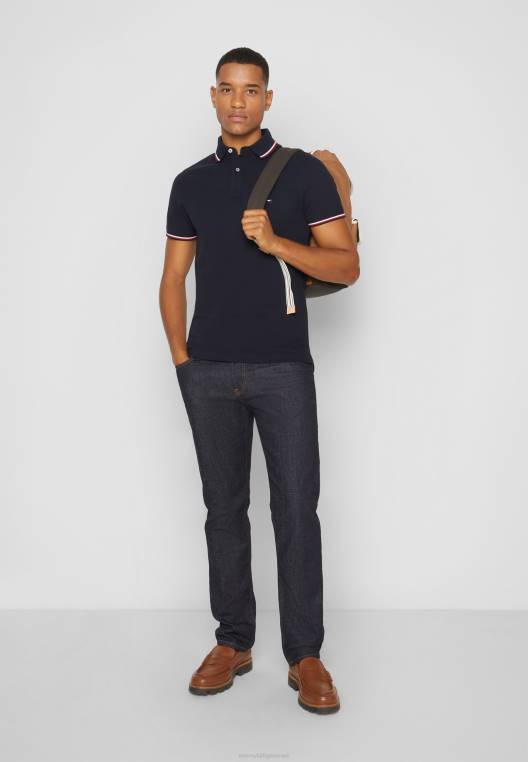 חולצת פולו בעלת קצה קצה NX204056 כְּחוֹל Tommy Hilfiger