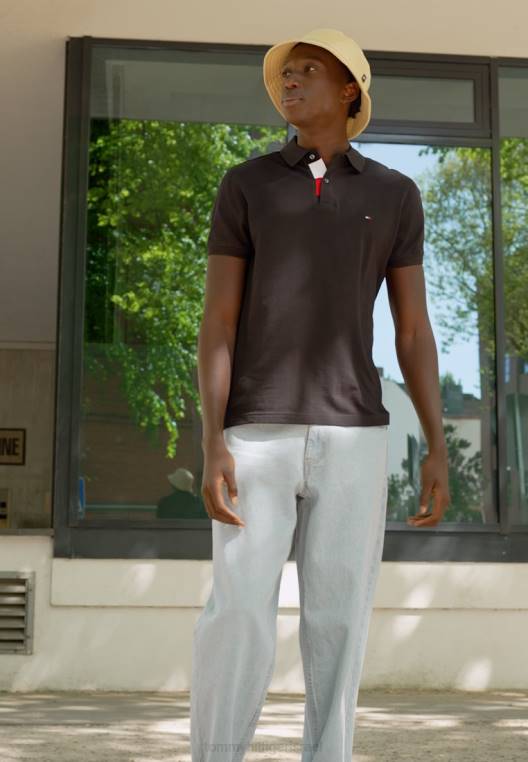 חולצת פולו רגילה עם כיס NX204069 שָׁחוֹר Tommy Hilfiger