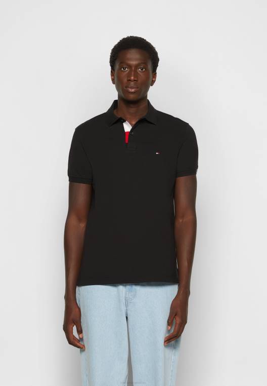 חולצת פולו רגילה עם כיס NX204069 שָׁחוֹר Tommy Hilfiger