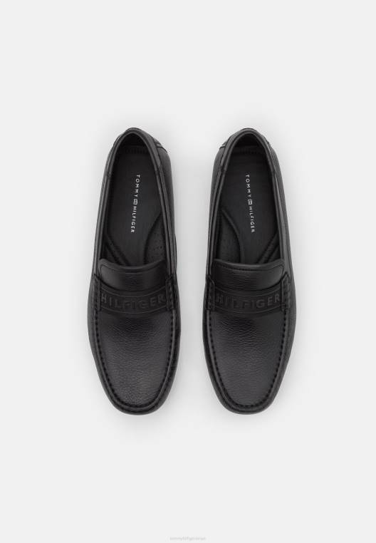 מחליקי נהג מודפסים מעור NX204072 שָׁחוֹר Tommy Hilfiger