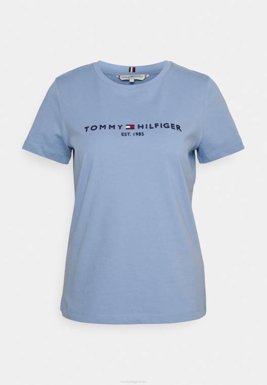 חולצת טי רגילה בהדפס טי NX204078 כחול ירח Tommy Hilfiger