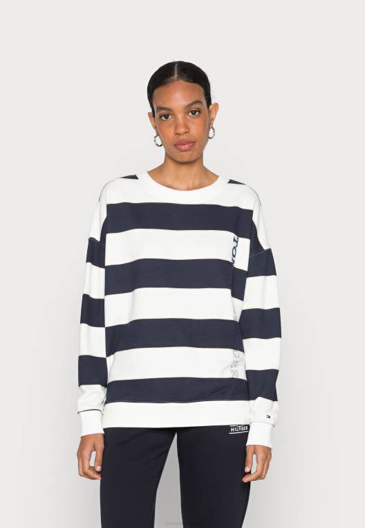 סווטשירט רוגבי עם צווארון פתוח NX204096 שמיים/אקרו Tommy Hilfiger