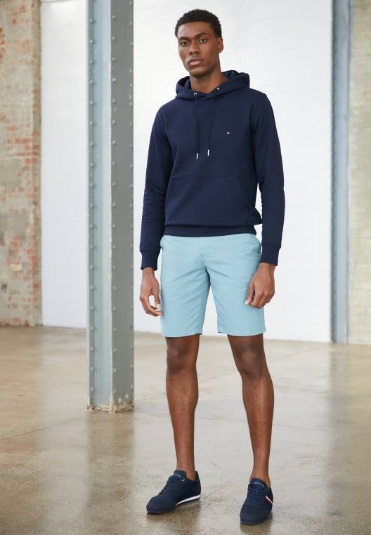 מכנסי חגורת הארלם NX204102 כחול גבוה Tommy Hilfiger