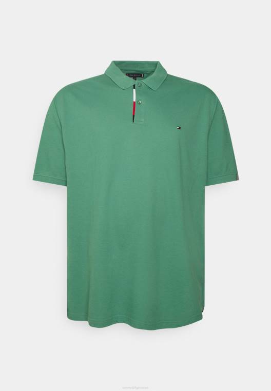 חולצת פולו רגילה עם כיס NX204112 ירוק מרכזי Tommy Hilfiger