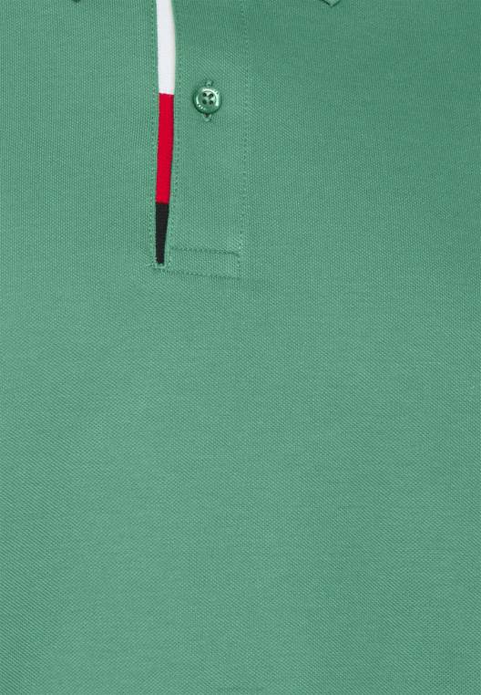 חולצת פולו רגילה עם כיס NX204112 ירוק מרכזי Tommy Hilfiger