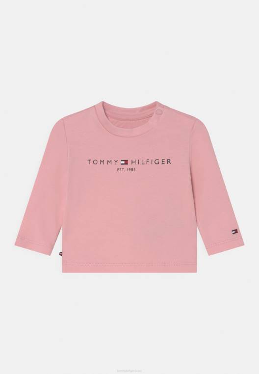 חולצה חיונית לתינוק לשני המינים עם שרוולים ארוכים NX204143 גוון ורוד Tommy Hilfiger