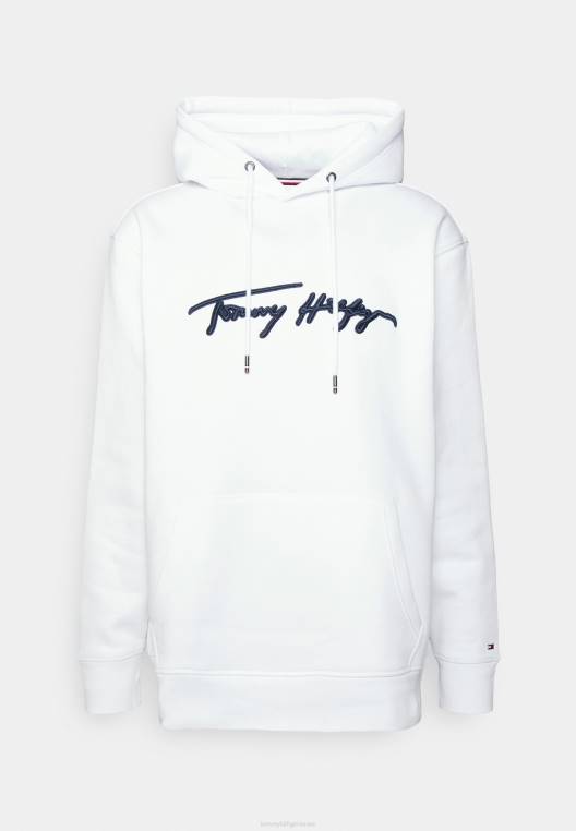 סווטשירט קפוצ'ון גרפי מיוחד NX204150 לבן Tommy Hilfiger