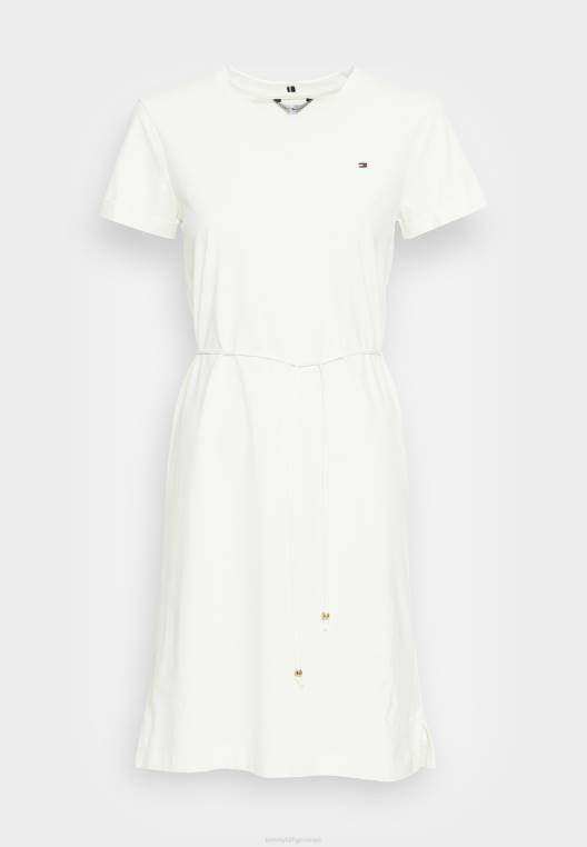 שמלת ג'רסי שמלה קצרה ומגניבה NX204182 מבטא ירוק Tommy Hilfiger