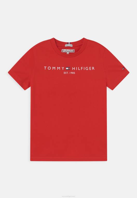 חולצת טריקו חיונית בהדפס טי NX204191 ארגמן עמוק Tommy Hilfiger