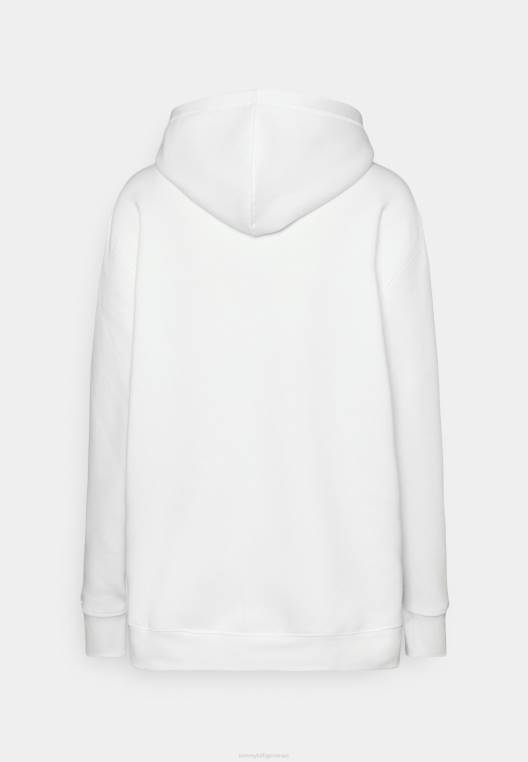 סווטשירט קפוצ'ון גרפי עגול NX204194 לבן Tommy Hilfiger