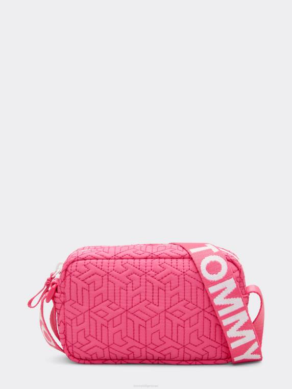 תיק קרוסאובר מונוגרמה מרופד NX20421 התראה ורודה Tommy Hilfiger