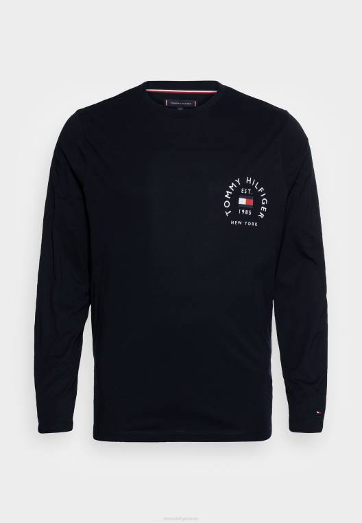 טופ קשת דגל עם שרוולים ארוכים NX204227 שמיים מדבריים Tommy Hilfiger