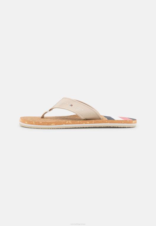 סנדלי טי בר על החוף NX204234 בז' קלאסי Tommy Hilfiger