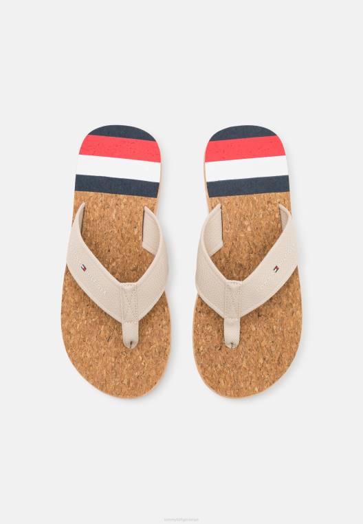 סנדלי טי בר על החוף NX204234 בז' קלאסי Tommy Hilfiger