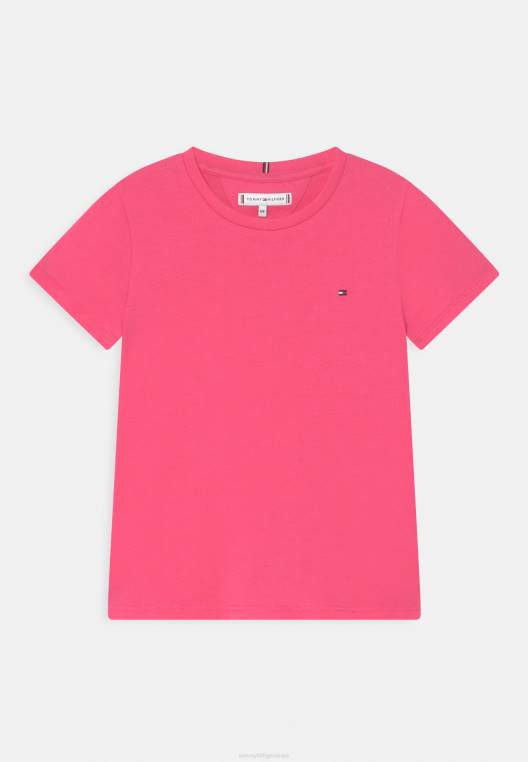 חולצת טריקו בסיסית חיונית NX204242 התראה ורודה Tommy Hilfiger