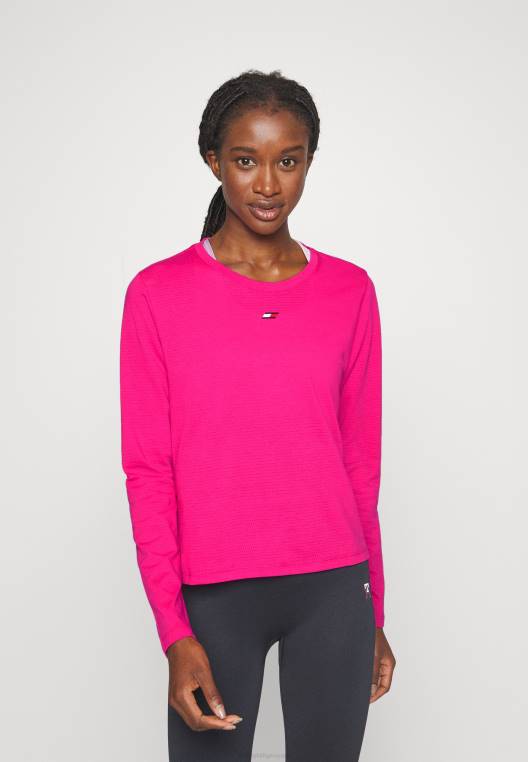 חולצה עם שרוולים ארוכים NX204246 מגנטה אקסצנטרי Tommy Hilfiger