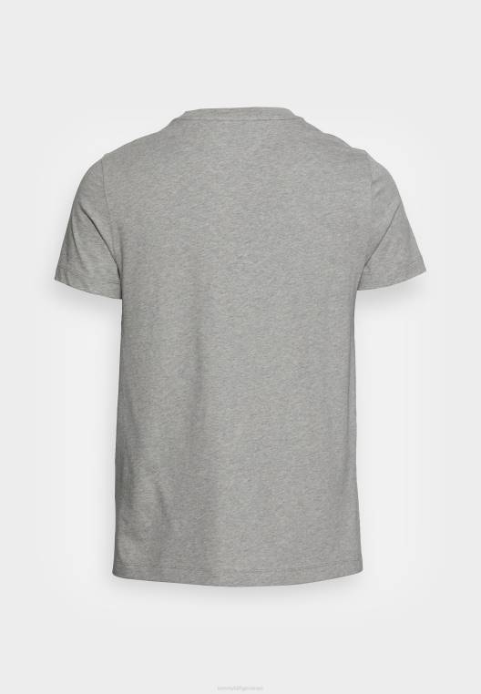 חולצת טריקו בהדפס טי שני גוונים NX204256 אברש אפור בהיר Tommy Hilfiger