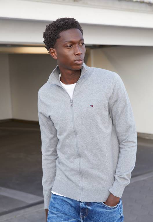 קרדיגן רוכסן NX204259 אברש אפור בינוני Tommy Hilfiger