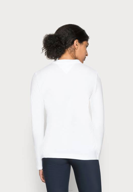 חולצת פולו דקה עם שרוולים ארוכים NX204261 לבן קלאסי Tommy Hilfiger