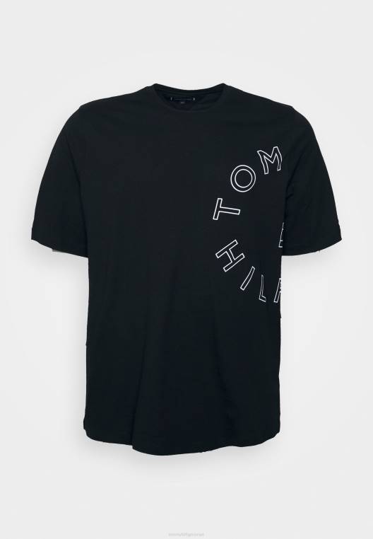 חולצת טריקו גרפית בהדפס טי עגול NX204266 שָׁחוֹר Tommy Hilfiger
