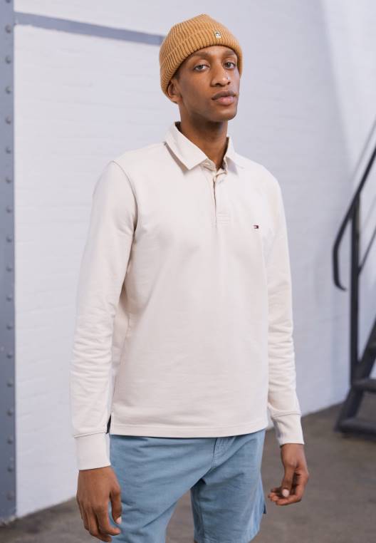 סווטשירט רוגבי NX204267 נוצה לבן Tommy Hilfiger