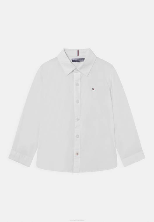 חולצה מוצקה NX204269 לבן Tommy Hilfiger