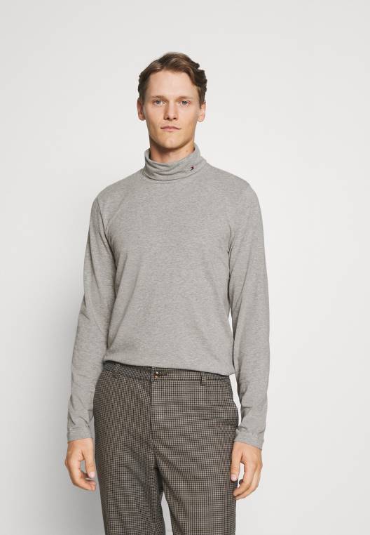 עליון עם שרוולים ארוכים עם צווארון רול NX204278 אברש אפור בהיר Tommy Hilfiger