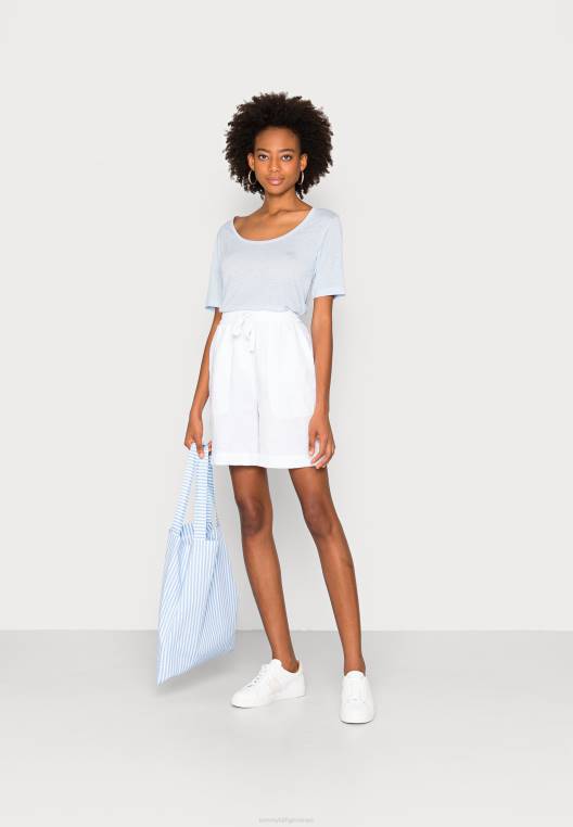 סקופ חולצת טריקו בסיסית NX204280 כחול מבריז Tommy Hilfiger