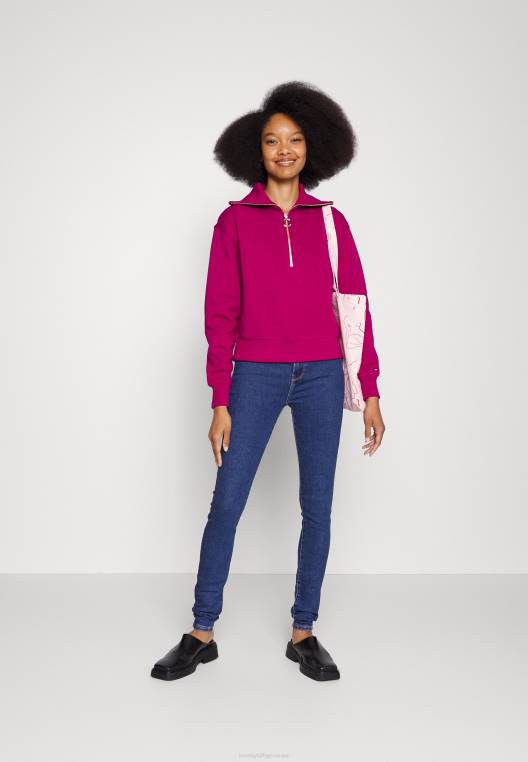 סווטשירט נעים רגוע NX204304 יין איטלקי Tommy Hilfiger