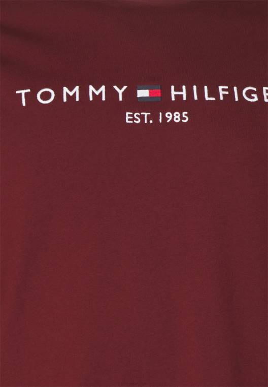 חולצת טי עם הדפס לוגו NX204318 אודם עמוק Tommy Hilfiger