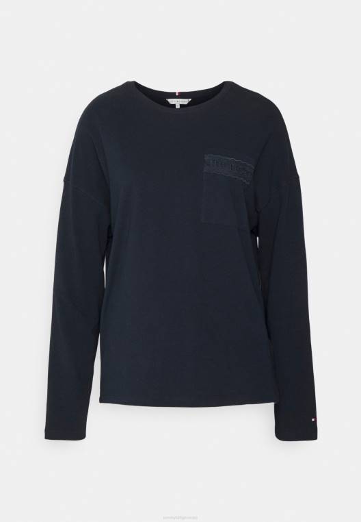 חלק עליון עם שרוולים ארוכים NX204324 שמיים מדבריים Tommy Hilfiger