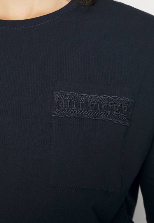 חלק עליון עם שרוולים ארוכים NX204324 שמיים מדבריים Tommy Hilfiger